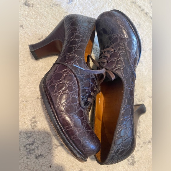 Chie Mihara Shoes, Lace up, Brown Leather, EU Size 37.5, US Size 7 - Picture 3 of 8